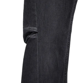 BLACK EDGE DOUBLE CURVE SLIT SHADOW BOOTCUT JEANS