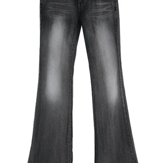 ALL DARK GRAY BRUSH WASHING SLIM FIT BOOTCUT JEANS