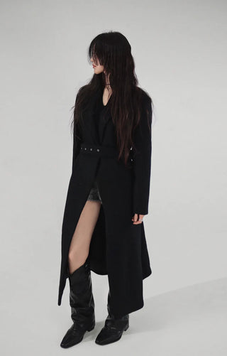 Wrap Mood Twisted Slit Soft V-Neck Knit