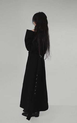 Wrap Mood Twisted Slit Soft V-Neck Knit