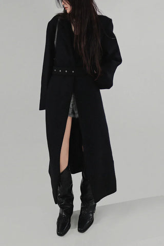 Wrap Mood Twisted Slit Soft V-Neck Knit