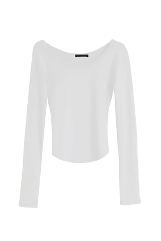 RIDGE TIGHT U-NECK ROUNDY LONG SLEEVE T-SHIRT