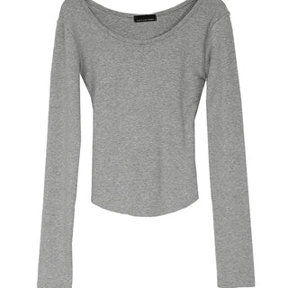 RIDGE TIGHT U-NECK ROUNDY LONG SLEEVE T-SHIRT