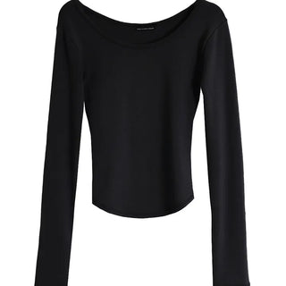 RIDGE TIGHT U-NECK ROUNDY LONG SLEEVE T-SHIRT
