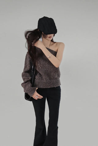 Peach Napping Low-Rise Span Real Bootcut Long Pants