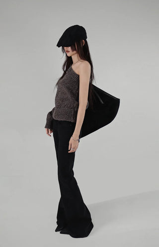 Peach Napping Low-Rise Span Real Bootcut Long Pants