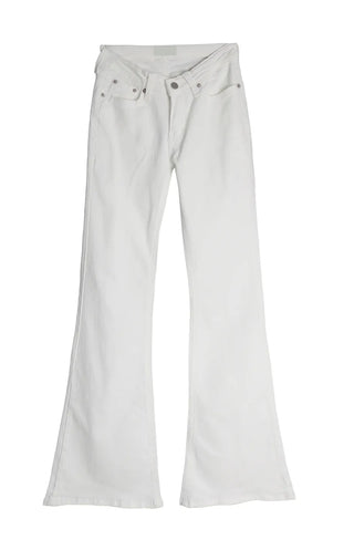 Peach Napping Low-Rise Span Real Bootcut Long Pants