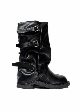 NUVE THREE BUCKLE WALKERS PLATFORM LONG BOOTS