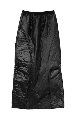 ZOO RINGDY POCKET SLIT PADDED LONG SKIRT