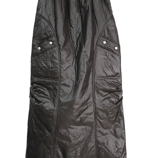 ZOO RINGDY POCKET SLIT PADDED LONG SKIRT