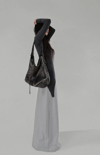 MILKY LOW-RISE BANDED LONG SKIRT