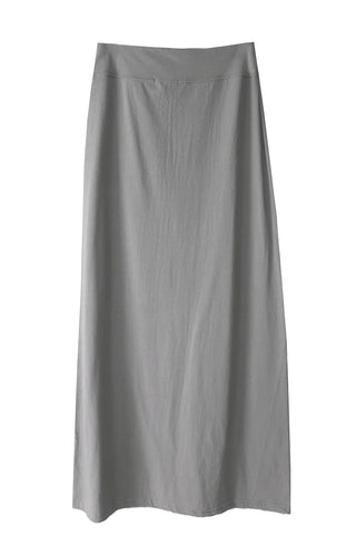 MILKY LOW-RISE BANDED LONG SKIRT