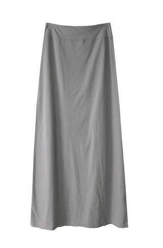 MILKY LOW-RISE BANDED LONG SKIRT