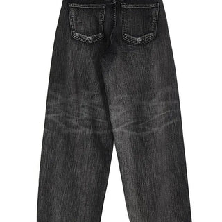 PONG LOW RISE SEMI-WIDE DENIM PANTS