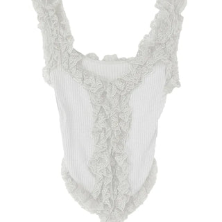 HAVE LACE V-CUT FRILL SLEEVELESS