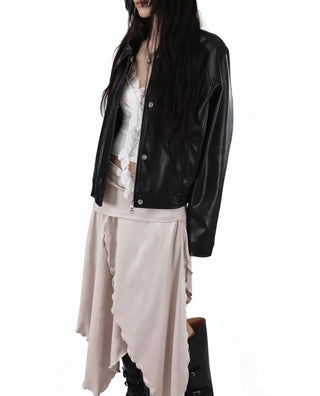 ERI LACE V-NECK FRILL WRAP SLEEVELESS