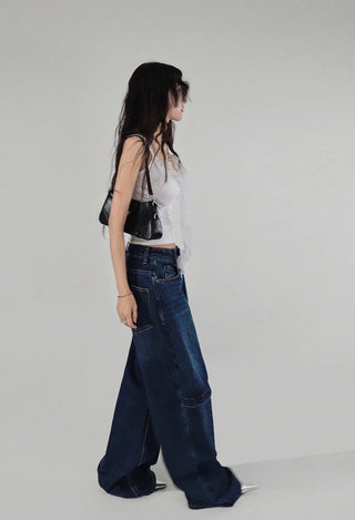 ERI LACE V-NECK FRILL WRAP SLEEVELESS