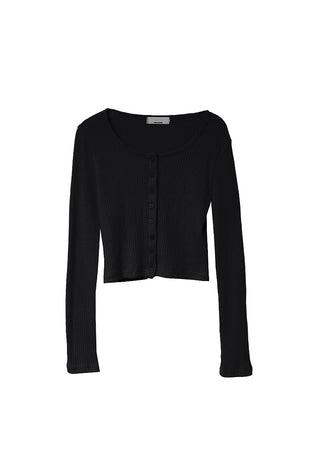 CHOI U NECK BUTTON CARDIGAN