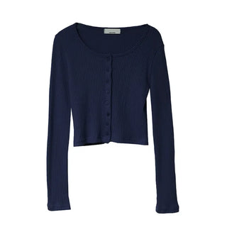 CHOI U NECK BUTTON CARDIGAN