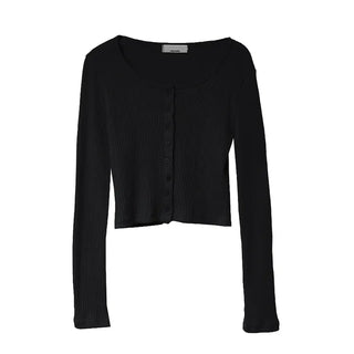 CHOI U NECK BUTTON CARDIGAN