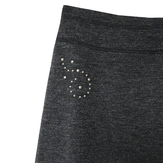 SKULL RIVET POINT LONG SKIRT