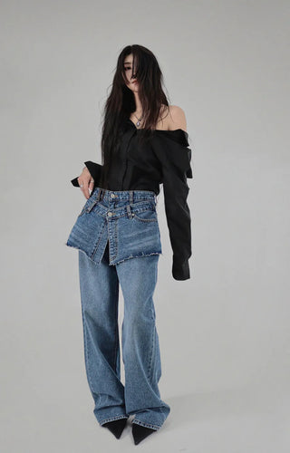 ROY LOOSE OPEN SHOULDER SHIRT BLOUSE