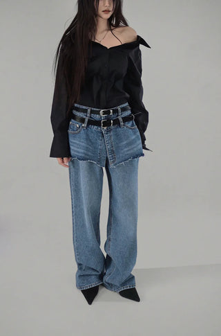 ROY LOOSE OPEN SHOULDER SHIRT BLOUSE