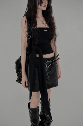 URBAN BUNDLED WRAP STRAP TANK TOP