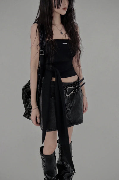 URBAN BUNDLED WRAP STRAP TANK TOP