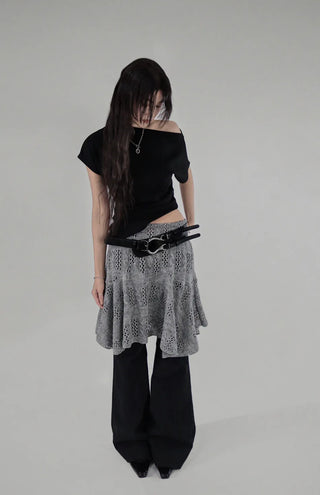 SIA SOFT ONE-OFF SHOULDER DIAGONAL UNBAL TEE