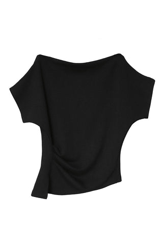 SIA SOFT ONE-OFF SHOULDER DIAGONAL UNBAL TEE