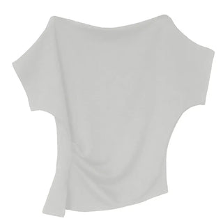 SIA SOFT ONE-OFF SHOULDER DIAGONAL UNBAL TEE