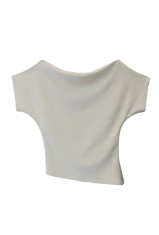 SIA SOFT ONE-OFF SHOULDER DIAGONAL UNBAL TEE