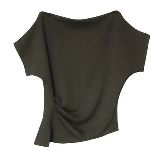 SIA SOFT ONE-OFF SHOULDER DIAGONAL UNBAL TEE