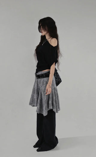 SIA SOFT ONE-OFF SHOULDER DIAGONAL UNBAL TEE