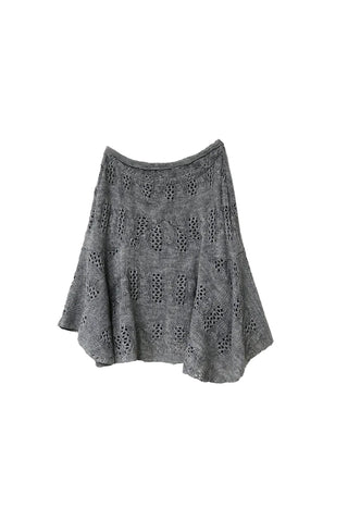 CUE LAYERED FLARE KNIT SKIRT