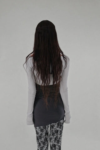 Rose Flower Jacquard Layered Bootcut Pants