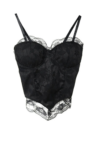CHICHI CORSET LACE V-CUT CAP STRAP BRA TOP