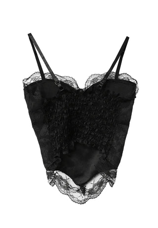 CHICHI CORSET LACE V-CUT CAP STRAP BRA TOP
