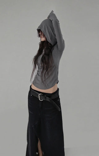 SHARK STUD SNAP RIVET HOODIE Shark Stud Snap Rivet Round Hoodie