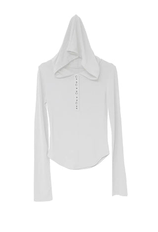 SHARK STUD SNAP RIVET HOODIE Shark Stud Snap Rivet Round Hoodie