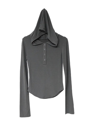 SHARK STUD SNAP RIVET HOODIE Shark Stud Snap Rivet Round Hoodie