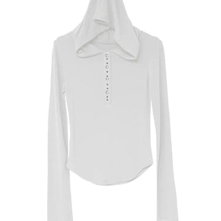 SHARK STUD SNAP RIVET HOODIE Shark Stud Snap Rivet Round Hoodie