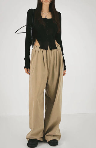 New Jeans Side Slit T-Shirt Button-Up Cardigan