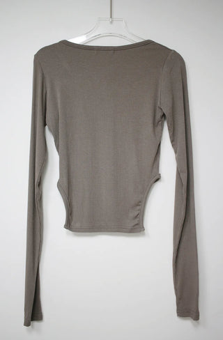 New Jeans Side Slit T-Shirt Button-Up Cardigan