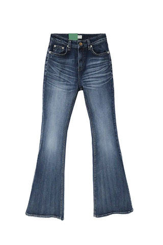 WINGS CAT REAL WASHING SLIM BOOTCUT DENIM JEANS