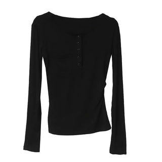 POCKET UNBAL DIAGONAL SLIT LONG-SLEEVED SHIRT