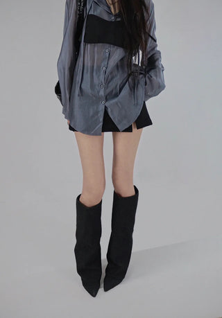 BUSTIER SILKY STRAP LAYERED TOP