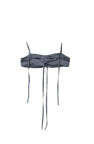 BUSTIER SILKY STRAP LAYERED TOP