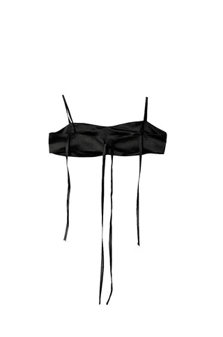 BUSTIER SILKY STRAP LAYERED TOP